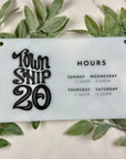 Store Hours Door Sign