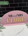 Mr & Mrs Wedding Head Table Sign 3D