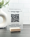 Custom QR code review sign for Google and Yelp