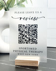 Small business feedback sign with QR code