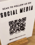 QR code sign with custom logo