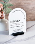 In Loving Memory Wedding Family Memorial Sign