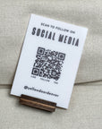 Custom acrylic QR code sign for small business counter
