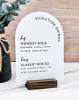 Signature Drink - His & Hers Arch Bar Menu Sign