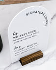 Signature Drink - His & Hers Arch Bar Menu Sign