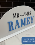 Mr & Mrs Wedding Head Table Sign 3D