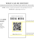 Custom Acrylic QR Code Sign; Scan to Pay or Social Media Display for Small Business