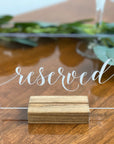 Acrylic Reserved Table Sign - WIL001 - Willow + Barn