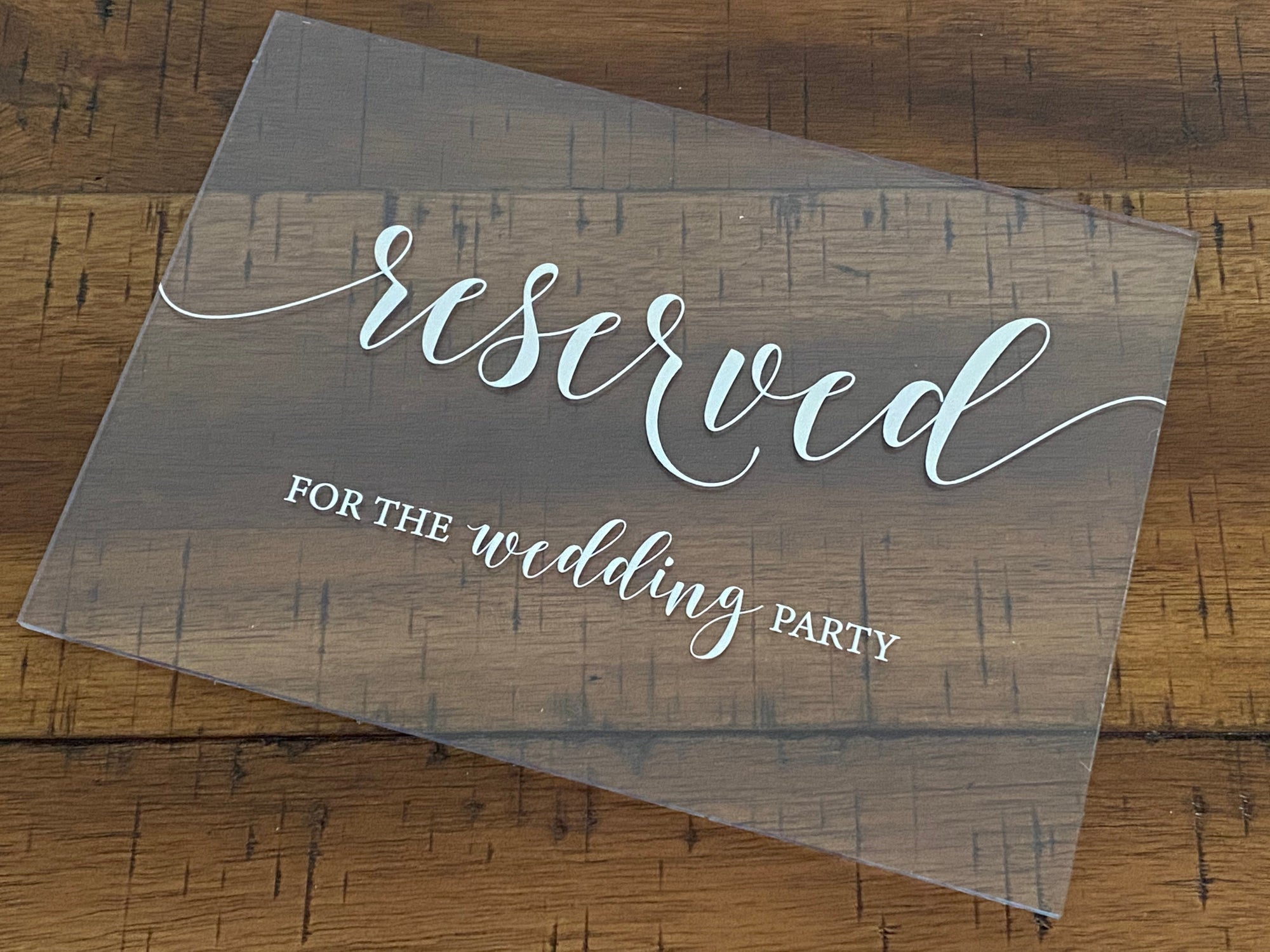 Reserved Wedding Table Sign