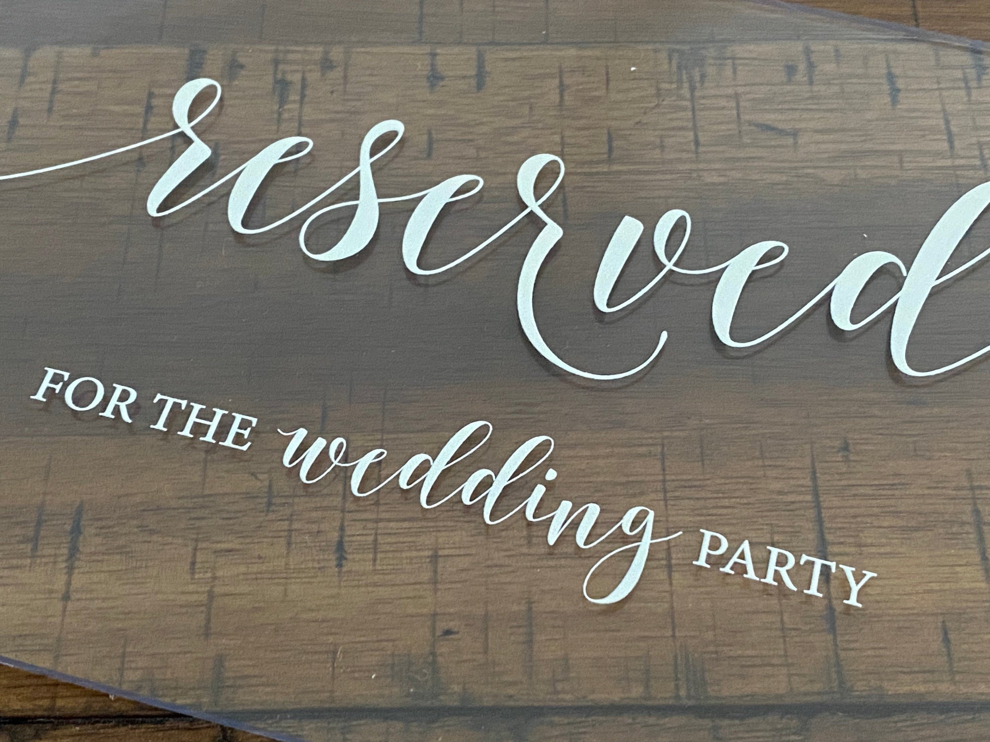 Reserved Wedding Table Sign