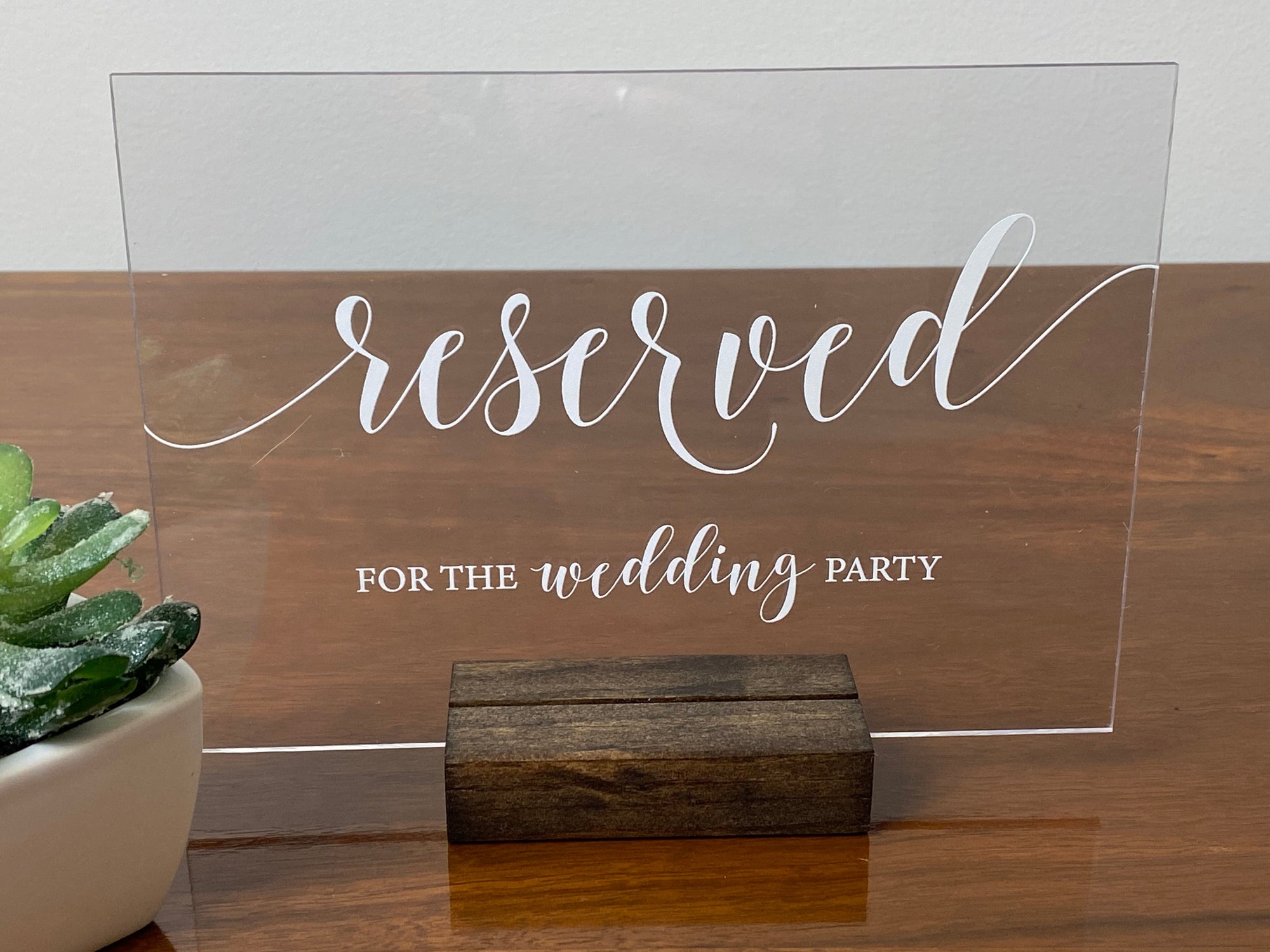 Reserved Wedding Table Sign