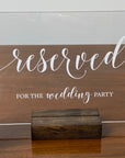 Reserved Wedding Table Sign