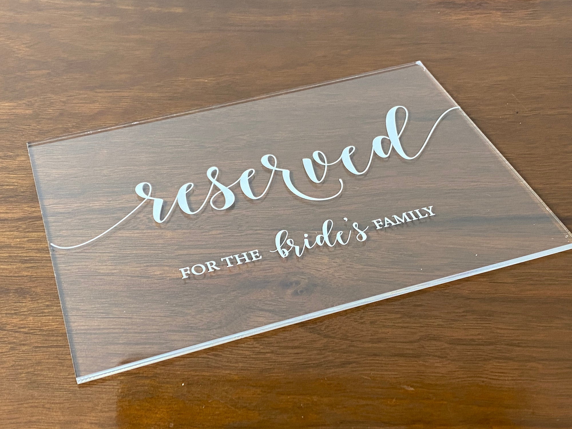 Reserved Wedding Table Sign