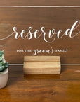Reserved Wedding Table Sign