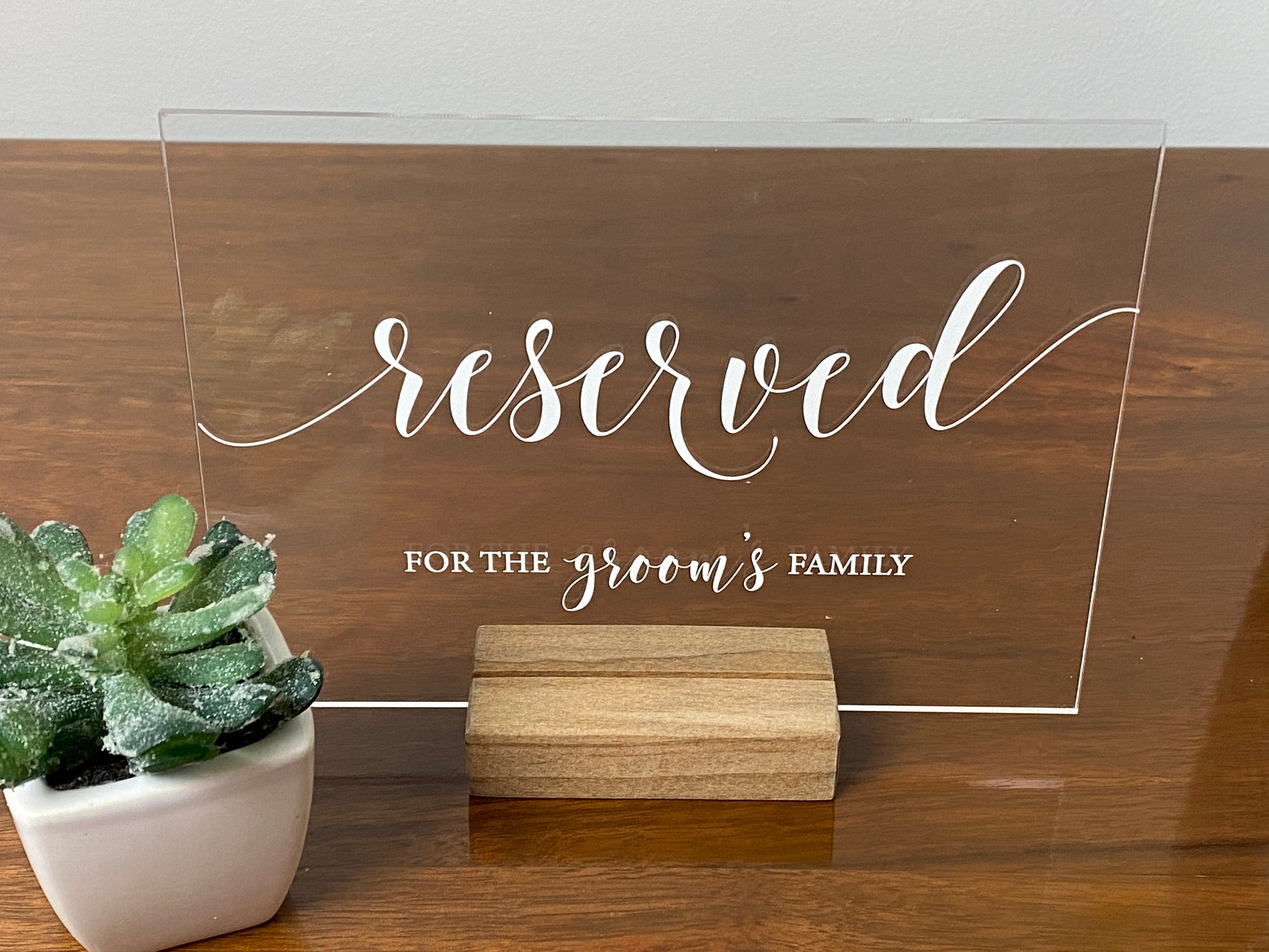 Reserved Wedding Table Sign