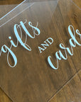 Acrylic Gifts and Cards Sign - WIL008 - Willow + Barn