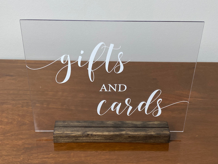 Acrylic Gifts and Cards Sign - WIL008 - Willow + Barn