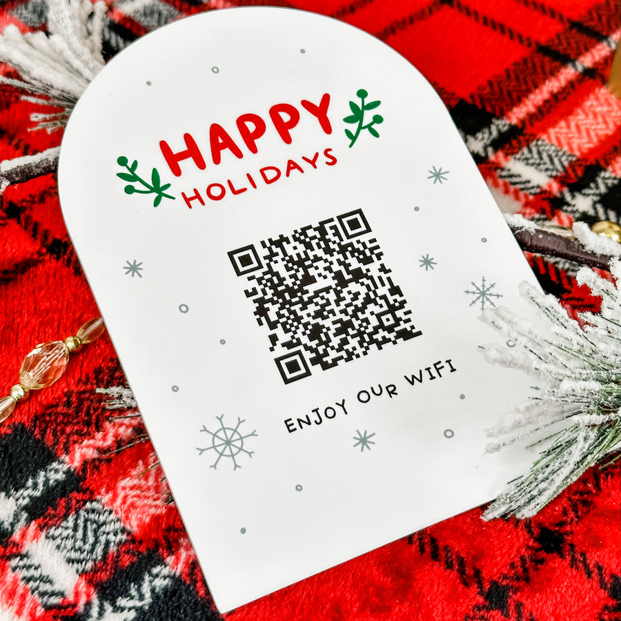 Christmas Sign, Wifi Sign, QR Code Sign