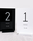 Lux Modern Wedding Table Numbers