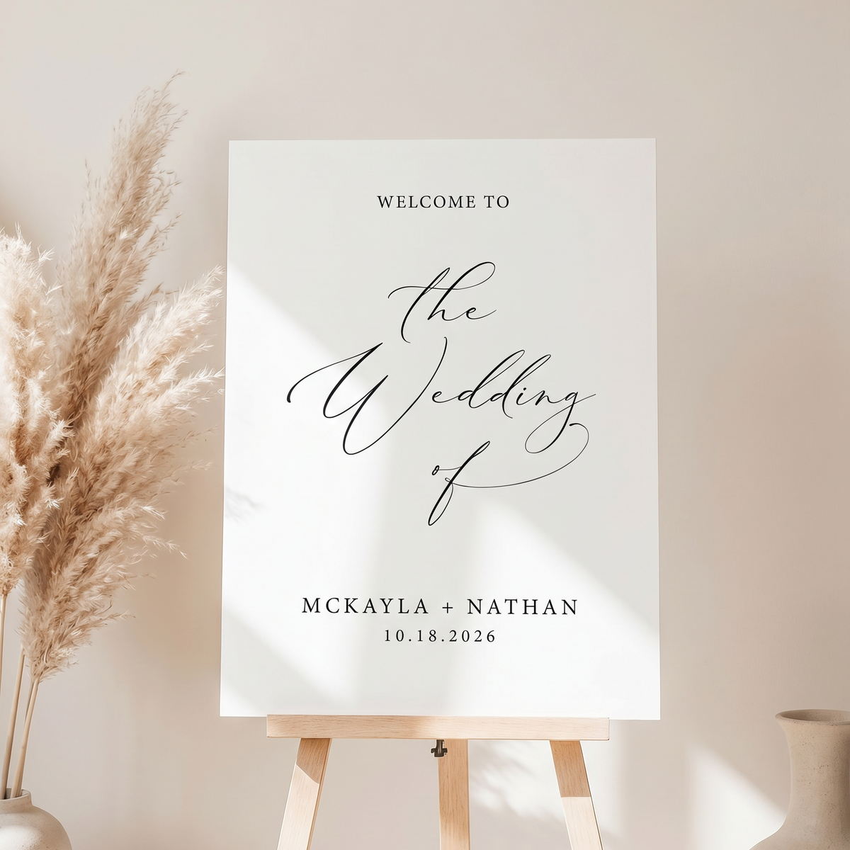 Acrylic Wedding Welcome Sign