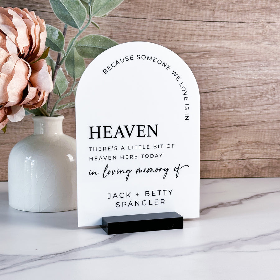 In Loving Memory Wedding Family Memorial Sign