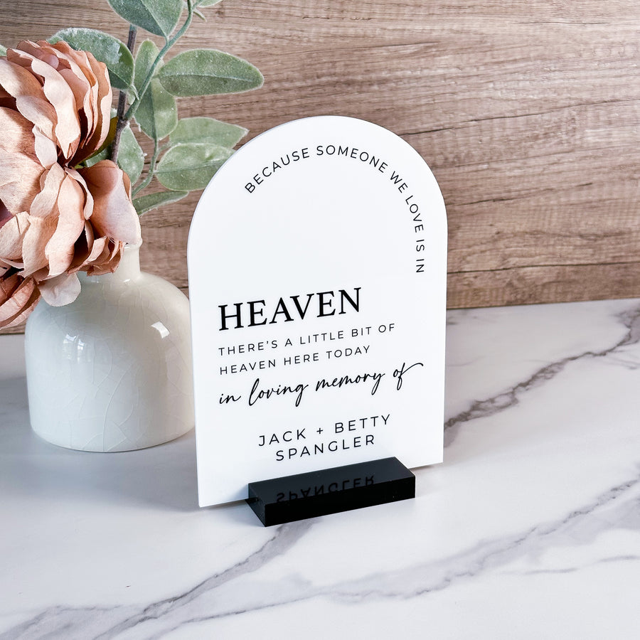 In Loving Memory Wedding Family Memorial Sign