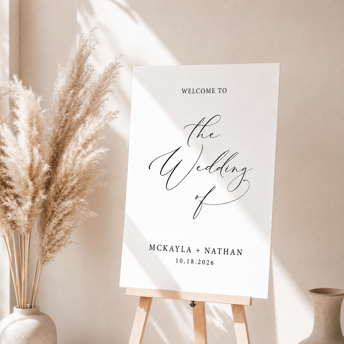 Acrylic Wedding Welcome Sign
