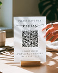 Custom QR code review sign for Google and Yelp