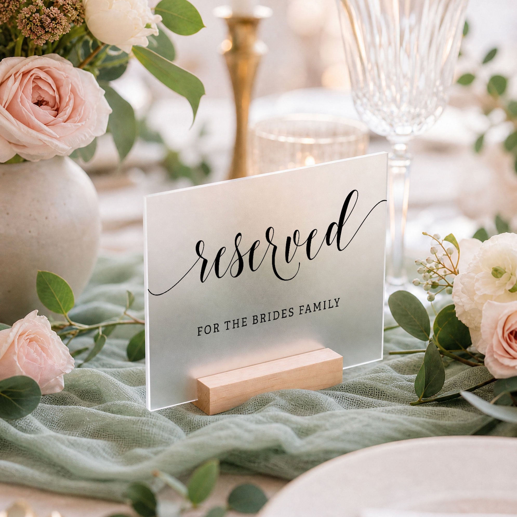 Reserved Brides Family Table Sign