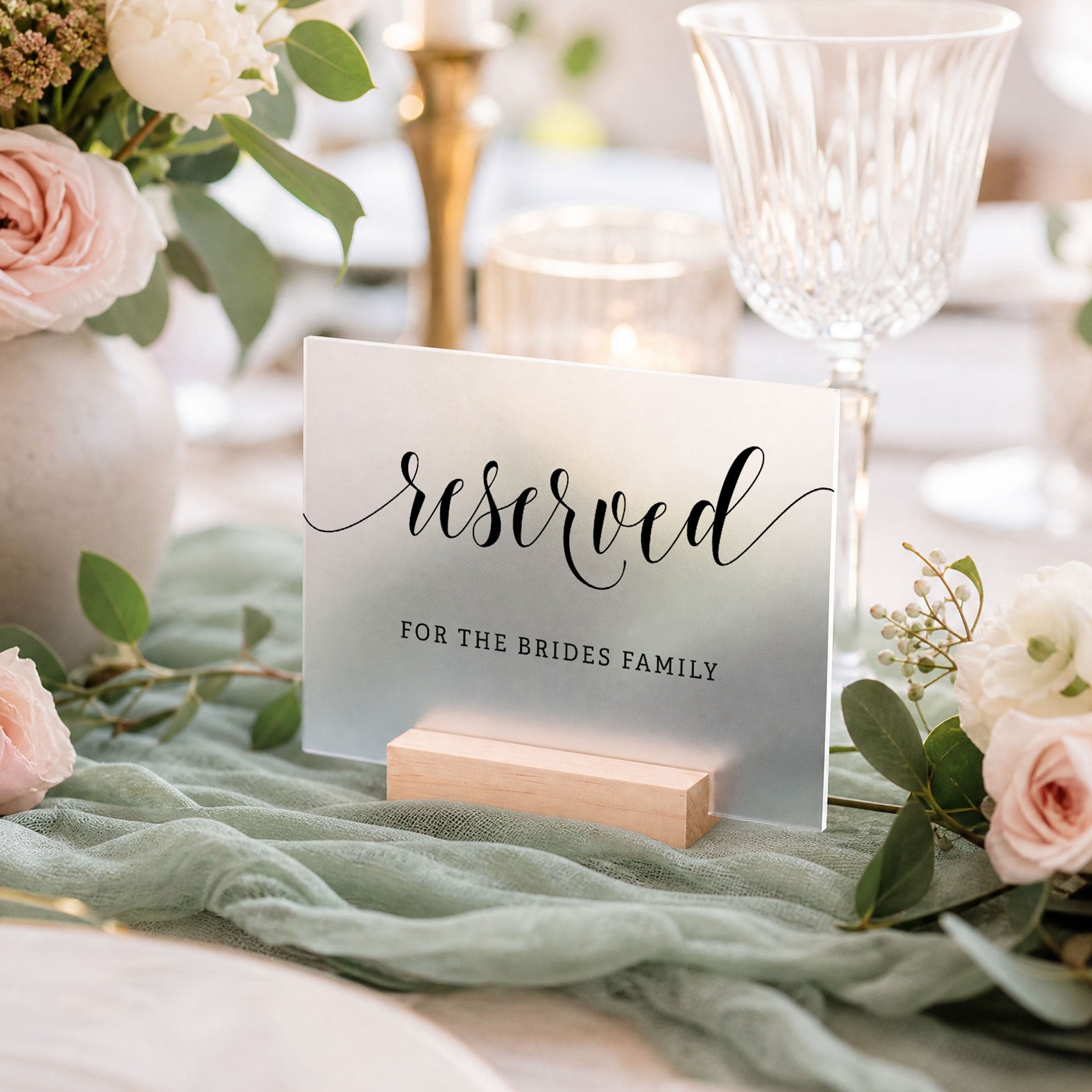 Reserved Brides Family Table Sign