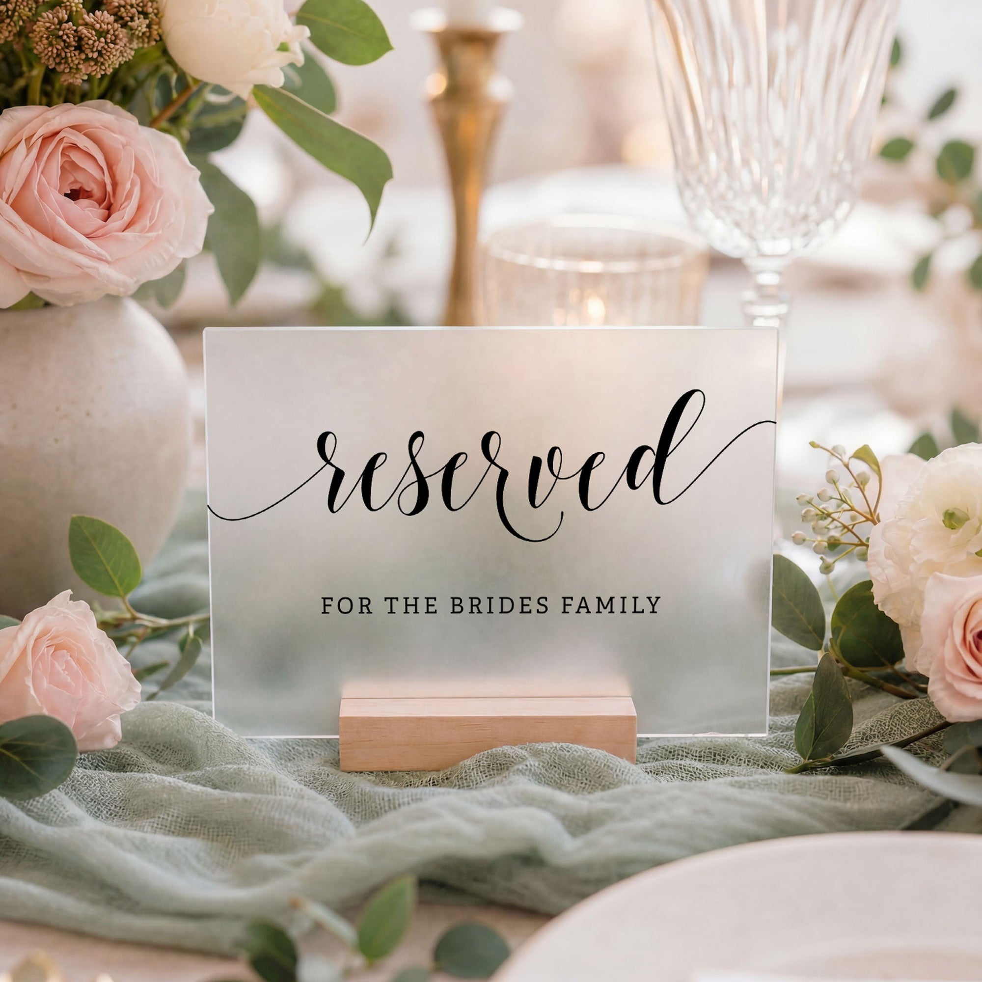 Reserved Brides Family Table Sign