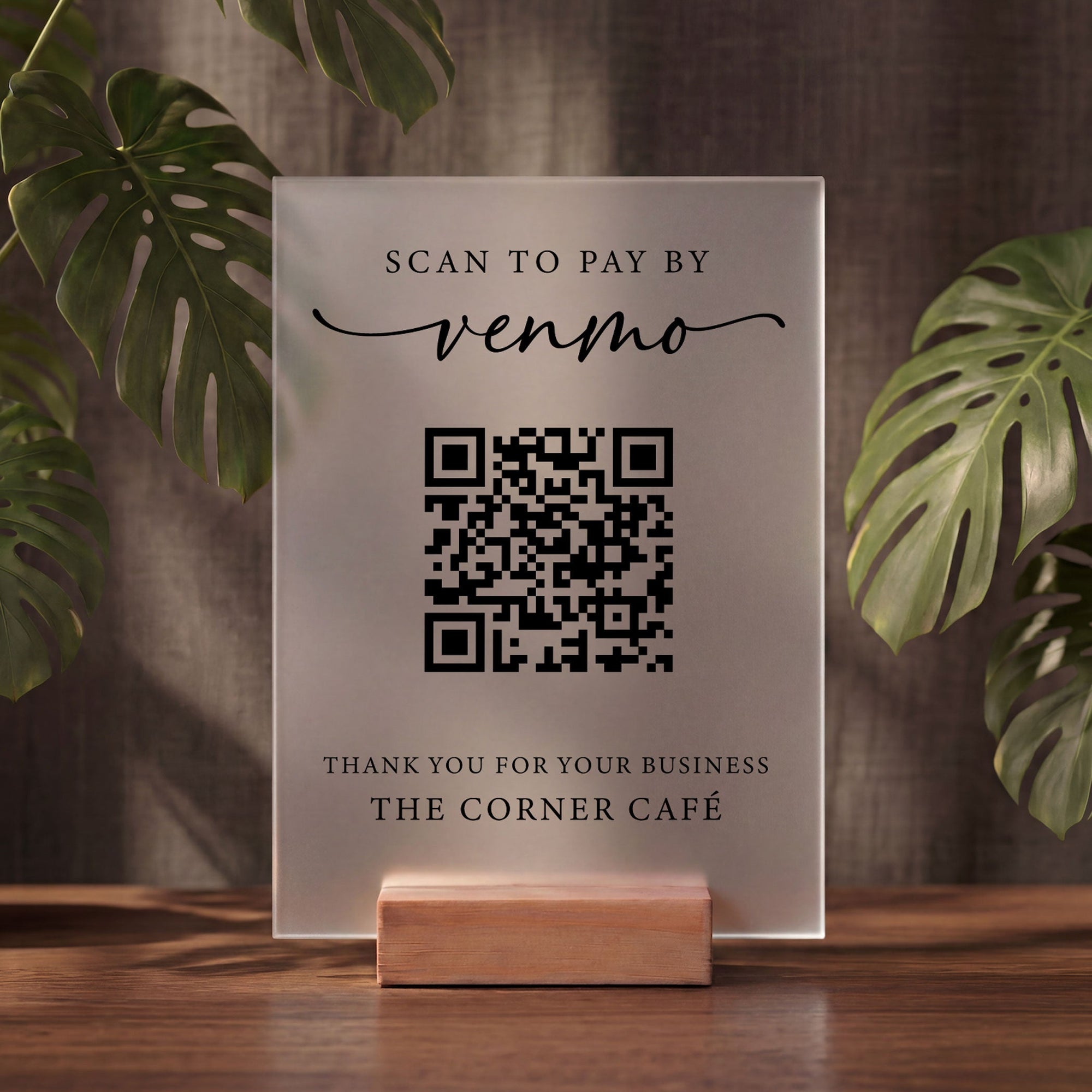 Scan to pay with Venmo Sign