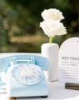 Custom voicemail wedding sign for phone guestbook station