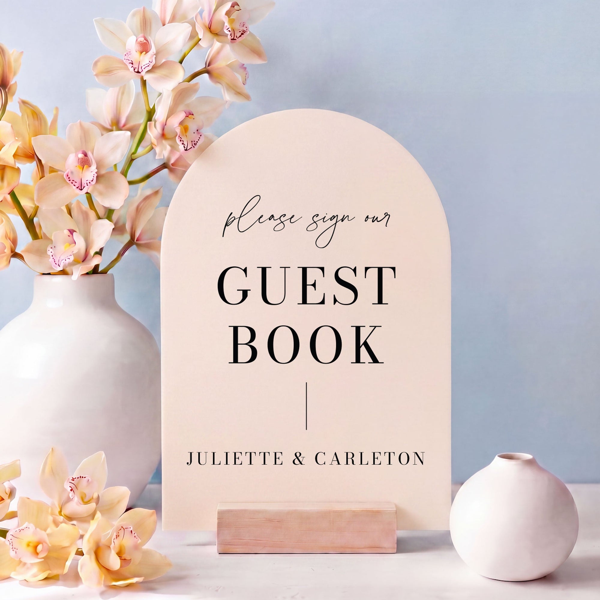 Guest book wedding sign