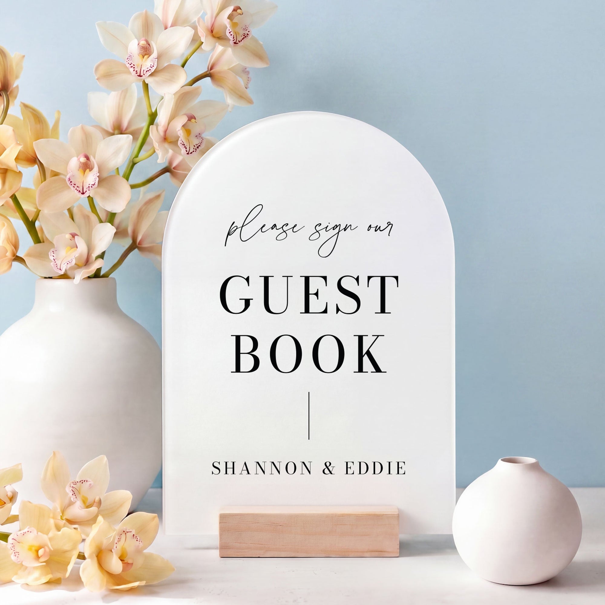 Guest book wedding sign