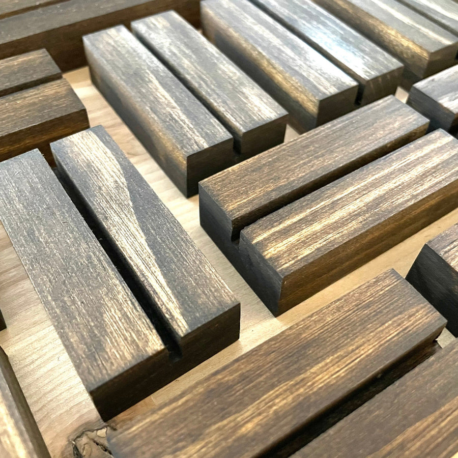Wood Stand for Acrylic Wedding Signs - Dark Walnut - Willow + Barn