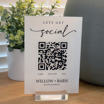 Social Media Sign QR code