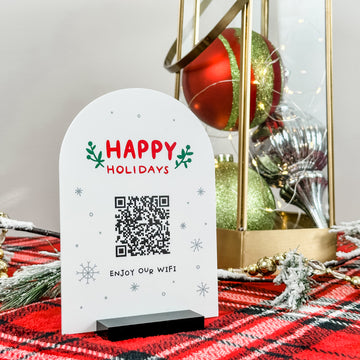 Christmas Sign, Wifi Sign, QR Code Sign