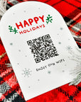 Christmas Sign, Wifi Sign, QR Code Sign