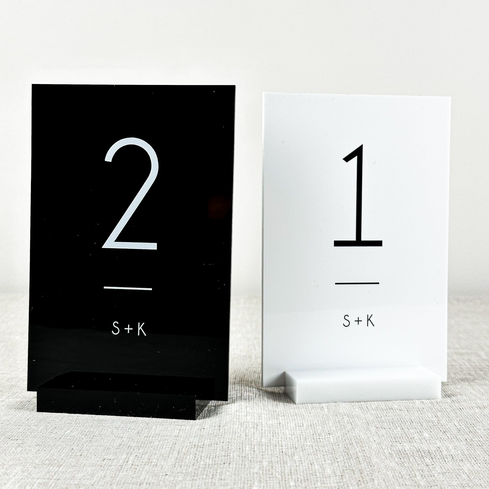 Lux Modern Wedding Table Numbers