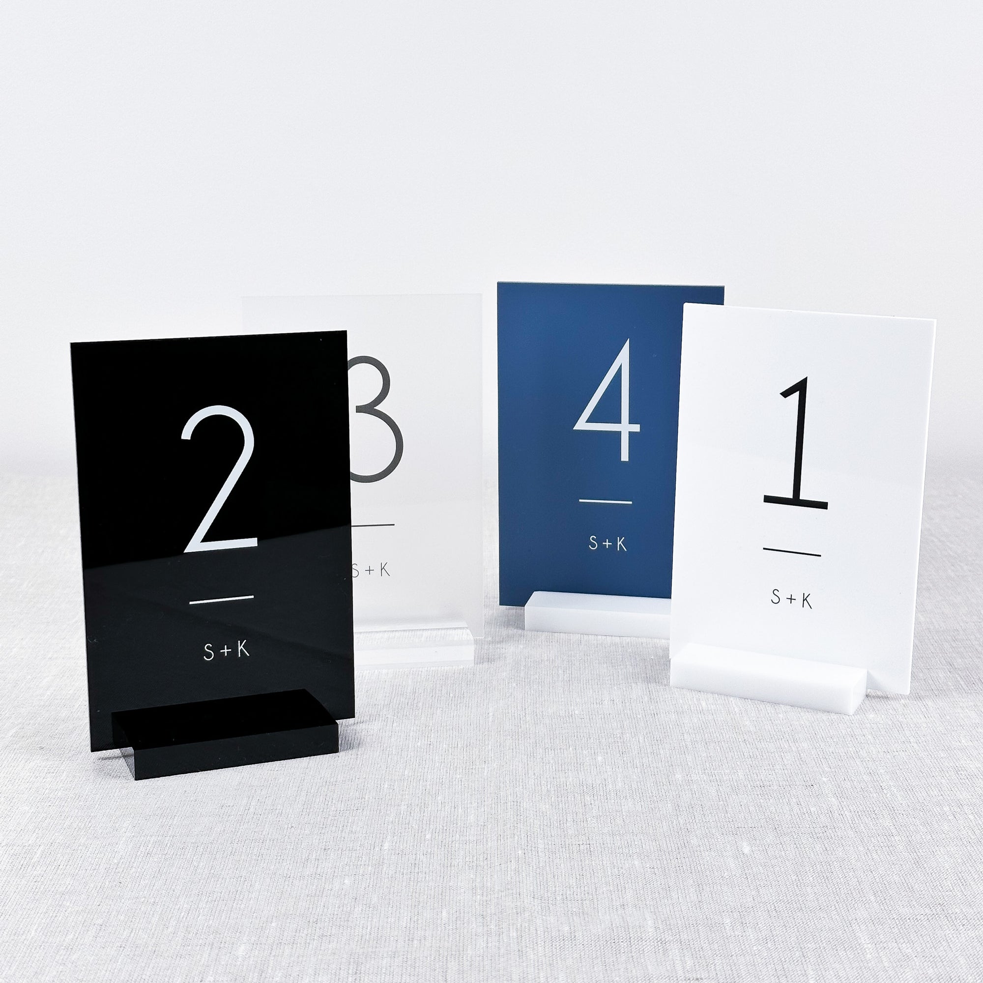Lux Modern Wedding Table Numbers