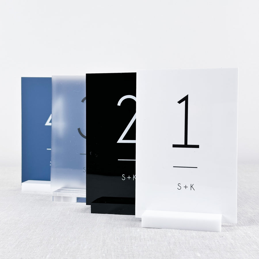 Lux Modern Wedding Table Numbers