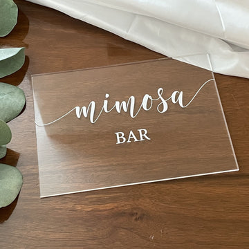 Mimosa Bar Acrylic Sign